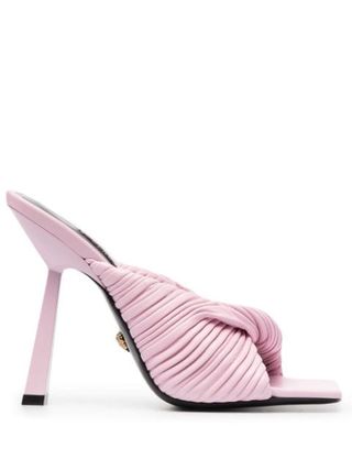 Versace + Plissé Effect Mules