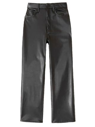 Abercrombie and Fitch + Vegan Leather Ankle Straight Pants