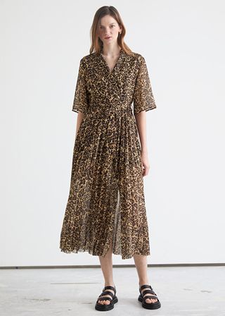 & Other Stories + Floaty Pleated Midi Dress
