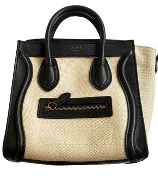 Celine + Nano Luggage Cloth Handbag