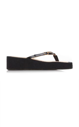 Jacquemus + Les Tatanes Lin Leather Platform Sandals