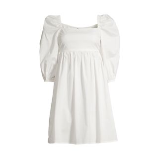 Scoop + Babydoll Dress With Puff Sleeves