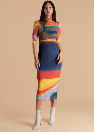 Angela Brito + Arquipélago Print Dress