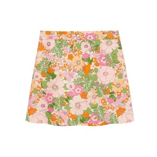 Mango + Floral Print Mini Skirt