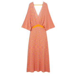 Mango + Combined Knit Dress with Slit