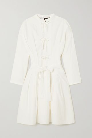 Loewe + Linen and Cotton-Blend Mini Dress
