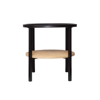 Bloomingville + Round Accent Bamboo Shelf Table