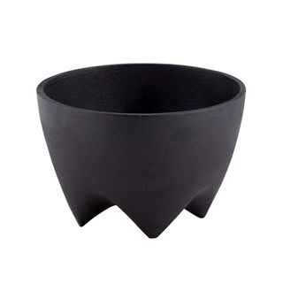 47th and Main + Small Footed Decorative Black Cast Iron Bowl
