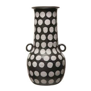 Creative Co-Op + Hand-Painted Polka Dots Vase