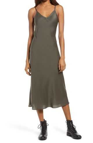 AllSaints + Tierny Satin Midi Slipdress