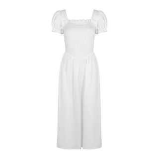 Sleeper + Belle White Linen Midi Dress