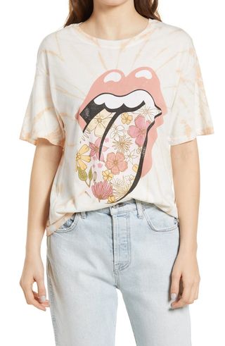 Daydreamer + Floral Tongue Tie Dye Graphic Tee