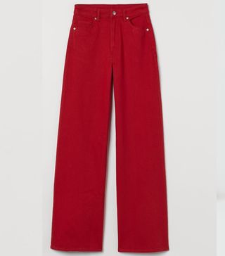 H&M + Wide Twill Trousers