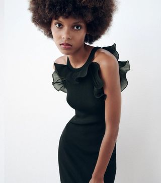Zara + Ruffled Knit Dress