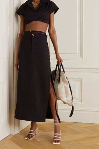 Jacquemus + La Jupe Terraio Hemp-Blend Maxi Skirt