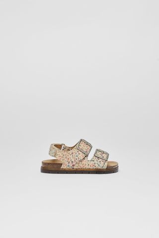 Zara + Floral Sandals