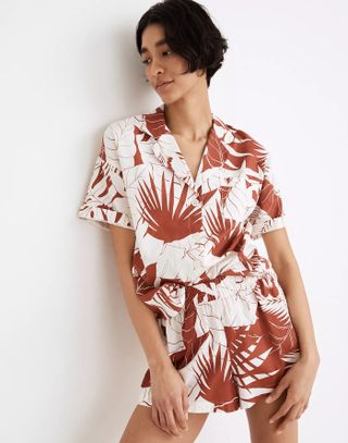 Madewell + Oversized Pajama Shirt in Tropical Vacation