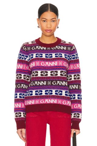 Ganni + Logo Oneneck Sweater