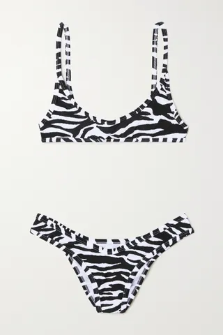 The Attico + Zebra-Print Bikini