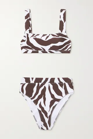 Faithfull the Brand + Marta Zebra-Print Bikini