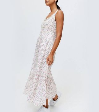 Urban Outfitters + UO Jessie Button-Front Midi Dress