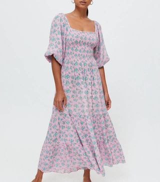 Urban Outfitters + UO Lottie Lace-Up Midi Dress