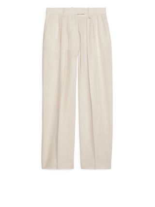 Arket + High-Waist Linen Trousers