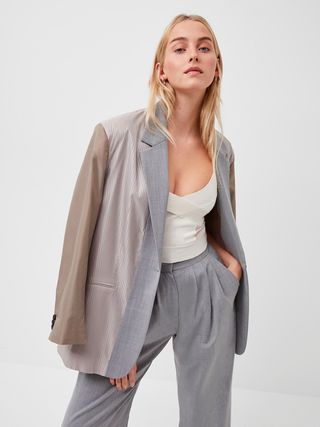 French Connection + Ikari Recycled Colorblock Blazer