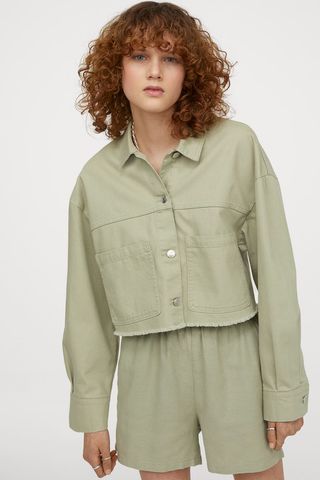 H&M + Twill Crop Jacket