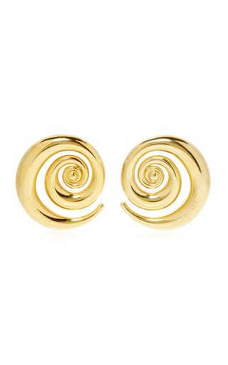 Balenciaga + Snail Gold-Plated Earrings