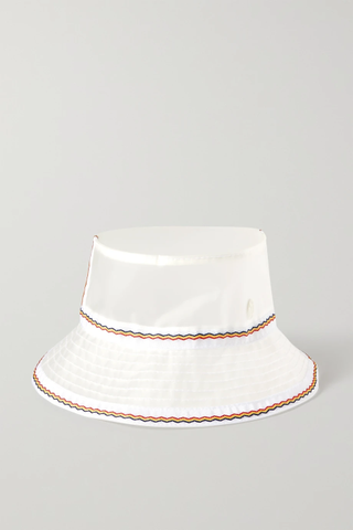 Maison Michel + Angele Waves Canvas-Trimmed PVC Bucket Hat
