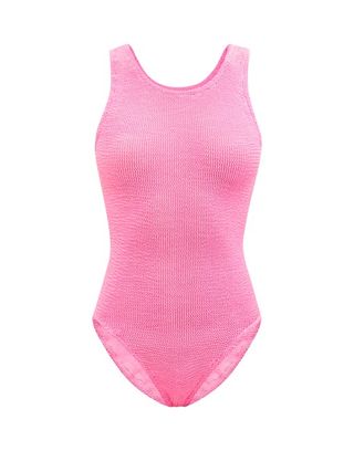 Hunza G + Iris Crinkle-Jersey Swimsuit