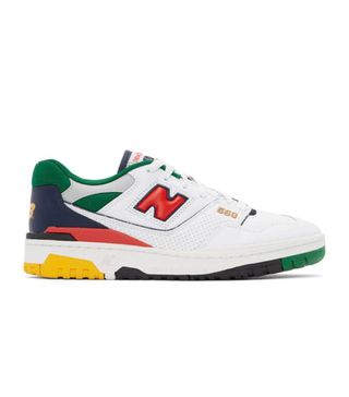 New Balance + 550 Sneakers in White Multicolor