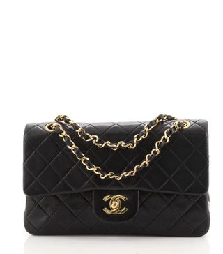 Chanel + Vintage Classic Double Flap Bag Quilted Lambskin Small