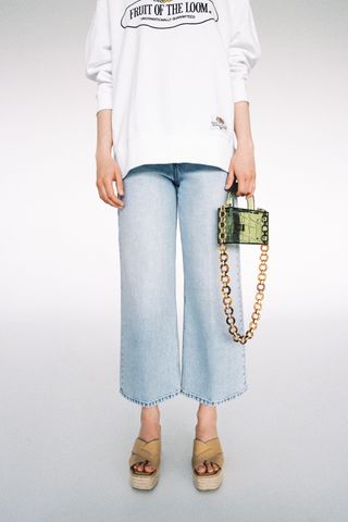 Zara + Methacrylate Box Bag With Chain Strap