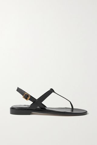 Manolo Blahnik + Hata Leather Slingback Sandals