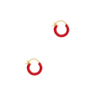 Gimaguas + Red Gold-Plated Hoop Earrings