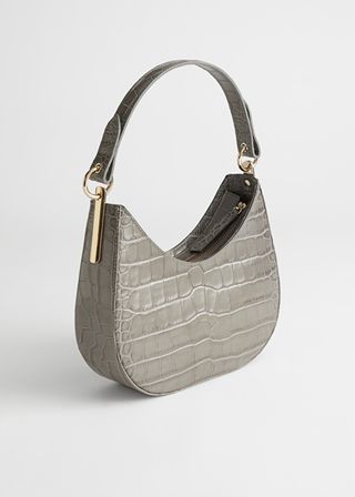 
Other Stories + Croc Embossed Leather Shoulder Bag