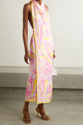 Emilio Pucci + + Net Sustain Printed Silk-Twill Dress