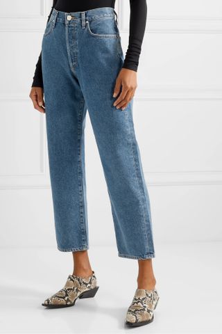 Goldsign + The Relaxed Straight Mid-Rise Straight-Leg Jeans