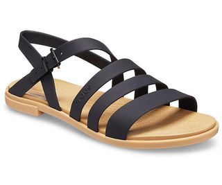 Crocs + Tulum Sandal in Black and Tan