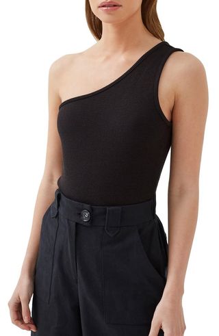 4th & Reckless + Charla One-Shoulder Ribbed Bodysuit