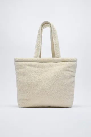 Zara + Terrycloth Large Tote Bag