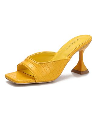 Wskeisp + Square Toe Mules in Yellow