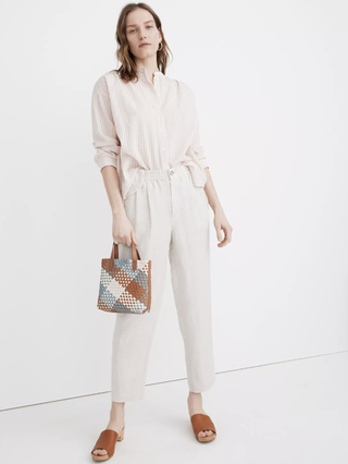 Madewell + Linen-Blend Track Trousers