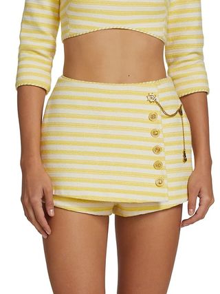 Zimmermann + High Tide Nautical Stripe Cotton-Blend Skort