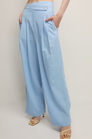 Storets + Nova Wrap Button Linen Pants