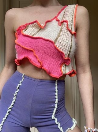 Rua Carlota + One Shoulder Crop Top