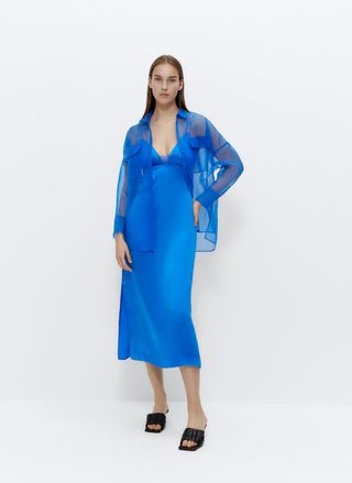 Uterqüe + Silk Camisole Dress