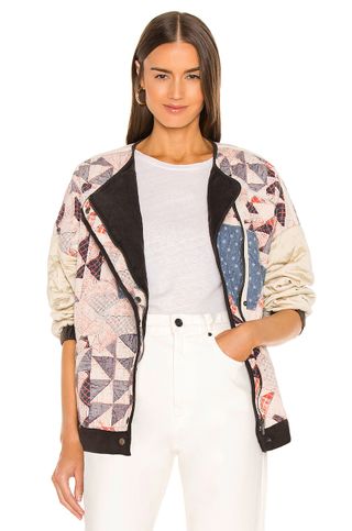Free People + Rudy Quilted Bomber in Multi Combo